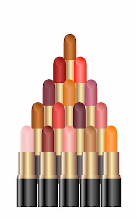 simsearch:400-05708035,k - Pyramid of a palette of lipsticks - vector Stock Photo - Budget Royalty-Free & Subscription, Code: 400-05203800