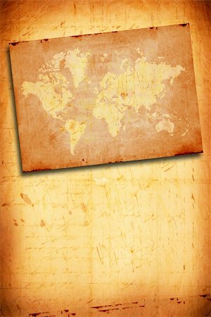 simsearch:400-07680047,k - Close up of Vintage world map Stock Photo - Budget Royalty-Free & Subscription, Code: 400-05215687
