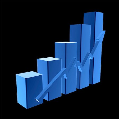 simsearch:700-00519413,k - business chart on black background - 3d illustration Stock Photo - Budget Royalty-Free & Subscription, Code: 400-05216250