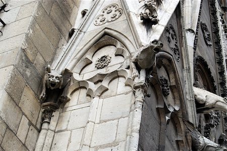 simsearch:400-05697594,k - Notre Dame Cathedral gargoyles view, Paris, France Stock Photo - Budget Royalty-Free & Subscription, Code: 400-05218428