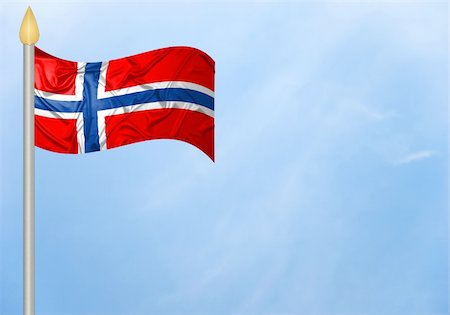 Norwegian flag with ripples Stock Photo - Budget Royalty-Free & Subscription, Code: 400-05219596