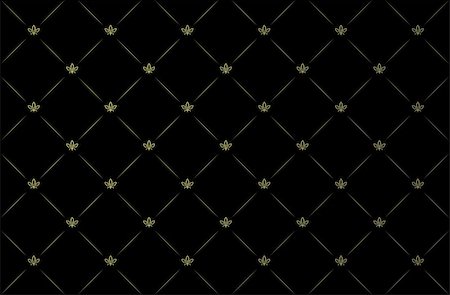 simsearch:400-05077687,k - Vector illustration of black and gold vintage wallpaper Stock Photo - Budget Royalty-Free & Subscription, Code: 400-05219669