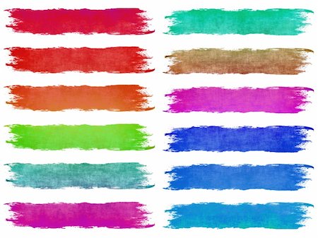 paint brush line art - Paint Brush Strokes in Assorted Pastel Colors Stock Photo - Budget Royalty-Free & Subscription, Code: 400-05219786