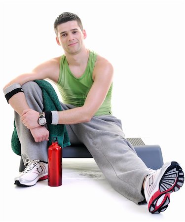 simsearch:400-04969467,k - young adult man relax and drink water with sweat on body Photographie de stock - Aubaine LD & Abonnement, Code: 400-05210715