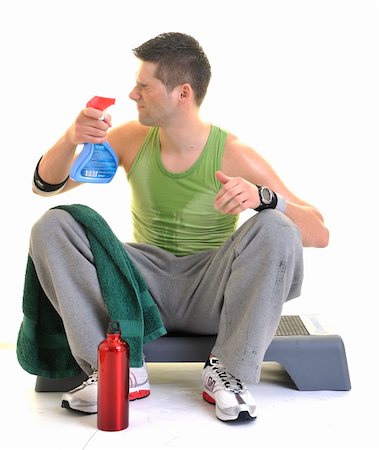 simsearch:400-04969467,k - young adult man relax and drink water with sweat on body Photographie de stock - Aubaine LD & Abonnement, Code: 400-05210716