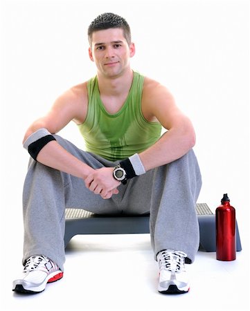 simsearch:400-04969467,k - young adult man relax and drink water with sweat on body Photographie de stock - Aubaine LD & Abonnement, Code: 400-05210711