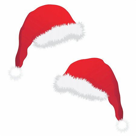 simsearch:400-08491819,k - Isolated christmas hat on the white background Photographie de stock - Aubaine LD & Abonnement, Code: 400-05212137