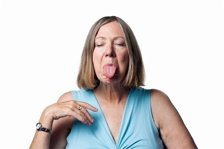 funny old people faces - Lady sticks her tongue out Stock Photo - Budget Royalty-Free & Subscription, Code: 400-05213327