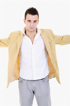 simsearch:400-04732323,k - young man fashion isolated on white Foto de stock - Super Valor sin royalties y Suscripción, Código: 400-05224465