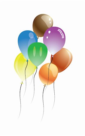simsearch:400-04658893,k - Vector balloons isolated on white background.  Vector art in Adobe illustrator EPS format. The different graphics are all on separate layers so they can easily be moved or edited individually. Photographie de stock - Aubaine LD & Abonnement, Code: 400-05226049