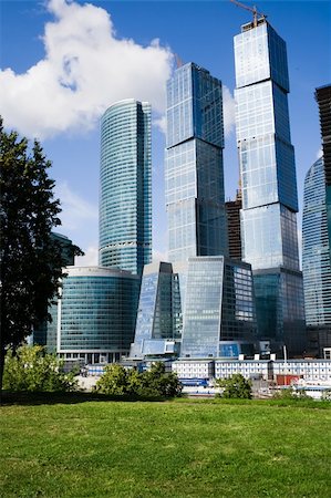 New skyscrapers business center in Moscow city, Russia Stock Photo - Budget Royalty-Free & Subscription, Code: 400-05226954