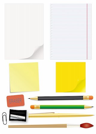 simsearch:400-06084780,k - Set of school supplies - an illustration for your design project. Stock Photo - Budget Royalty-Free & Subscription, Code: 400-05226996