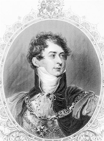 George IV (1762-1830) on engraving from the 1800s. King of Great Britain during 1820-1830. Engraved from a painting by T.Lawerence. Stock Photo - Budget Royalty-Free & Subscription, Code: 400-05228833