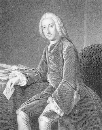 simsearch:400-05685013,k - William Pitt 1st Earl of Chatham (1708-1778) on engraving from the 1800s. British statesman that lead Great Britain during the Seven Years War during 1766-1768. Engraved by W.Holl from the original of Hoare and published by J.F.Tallis. Stock Photo - Budget Royalty-Free & Subscription, Code: 400-05228892