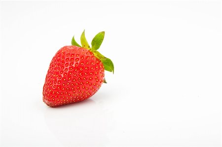 simsearch:400-05370991,k - A red strawberry, isolated on a white background. Stock Photo - Budget Royalty-Free & Subscription, Code: 400-05228908