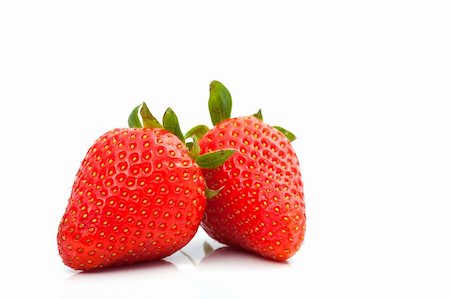 simsearch:400-05370991,k - A red strawberry, isolated on a white background. Stock Photo - Budget Royalty-Free & Subscription, Code: 400-05228909