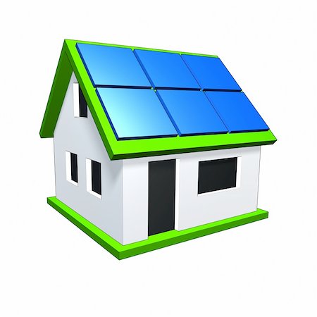 simsearch:400-04786259,k - An image of a nice house with solar planels Stock Photo - Budget Royalty-Free & Subscription, Code: 400-05229493