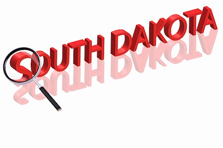 south dakota person - magnifying glass enlarging part of 3D word written in red letters Stock Photo - Budget Royalty-Free & Subscription, Code: 400-05220263