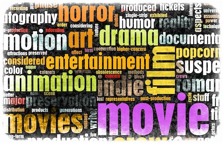 Movie Poster of Film Genres Vintage Background Stock Photo - Budget Royalty-Free & Subscription, Code: 400-05223448