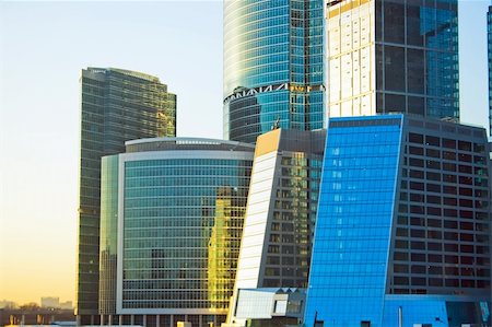 New international skyscrapers business center of Moscow city at sunset, Russia Stock Photo - Budget Royalty-Free & Subscription, Code: 400-05223789