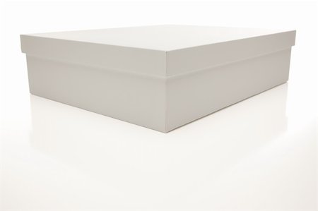 White Box with Lid Isolated on a White Background. Stock Photo - Budget Royalty-Free & Subscription, Code: 400-05236863