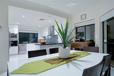 suburban kitchen - Modern kitchen in luxury mansion Stock Photo - Budget Royalty-Free & Subscription, Code: 400-05238712