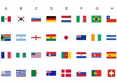 denmark and holland flag - Flags of nations in the Football soccer world cup Stock Photo - Budget Royalty-Free & Subscription, Code: 400-05230568