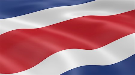Costa Rican flag in the wind. Part of a series. Stock Photo - Budget Royalty-Free & Subscription, Code: 400-05231432
