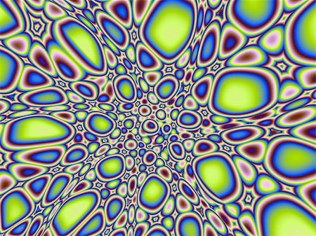 fractal - Computer generated fractal image with an abstract pebble design in lime green and blue. Stock Photo - Budget Royalty-Free & Subscription, Code: 400-05232081