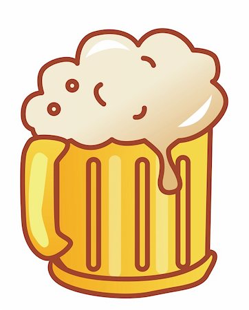 illustration drawing of a cup of beer in a white background Stock Photo - Budget Royalty-Free & Subscription, Code: 400-05232854