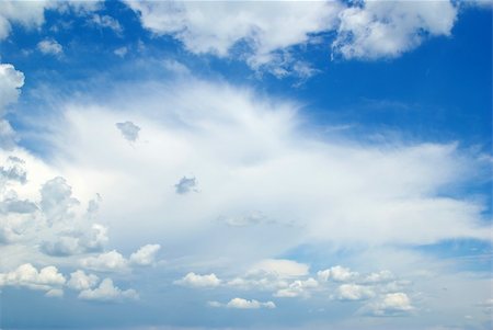 blue sky background with tiny clouds Stock Photo - Budget Royalty-Free & Subscription, Code: 400-05233307
