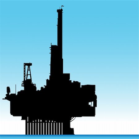 An image of an oil rig. Photographie de stock - Aubaine LD & Abonnement, Code: 400-05244400