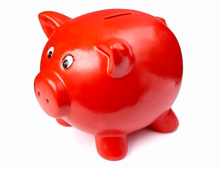 simsearch:400-07218287,k - close up of piggy bank on white background  with clipping path Stock Photo - Budget Royalty-Free & Subscription, Code: 400-05246178