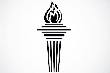 scalable - Iconic torch illustration. Easy to scale to any size. Stock Photo - Budget Royalty-Free & Subscription, Code: 400-05246848