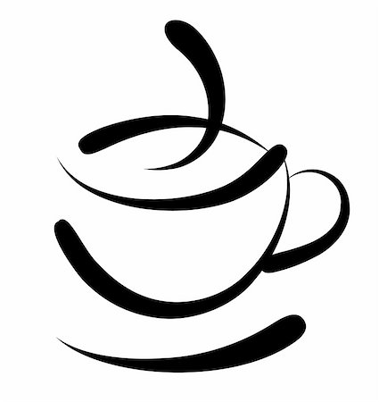 simsearch:400-04414723,k - Vector illustration of coffee sign,logo Foto de stock - Super Valor sin royalties y Suscripción, Código: 400-05241938