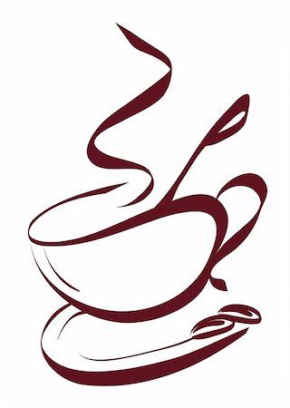 simsearch:400-04414723,k - Vector illustration of coffee sign,logo Foto de stock - Super Valor sin royalties y Suscripción, Código: 400-05241941