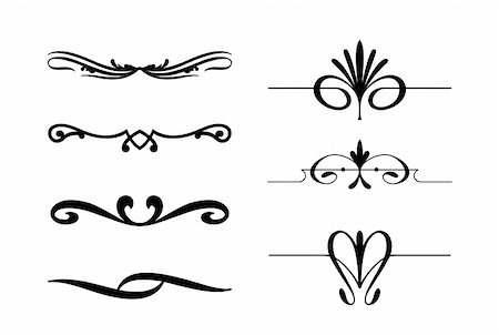 simsearch:400-04885743,k - Set different ornamental the elements. Vector illustration Stock Photo - Budget Royalty-Free & Subscription, Code: 400-05243106