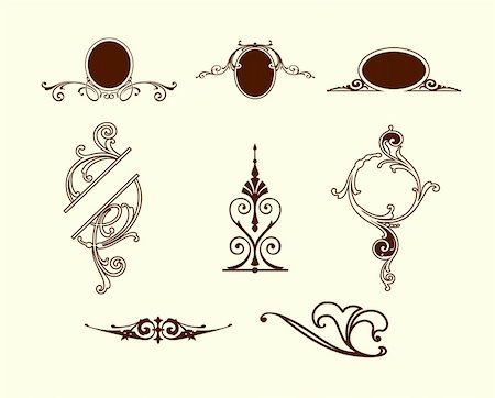 simsearch:400-04885743,k - Set different ornamental the elements. Vector illustration Stock Photo - Budget Royalty-Free & Subscription, Code: 400-05243102
