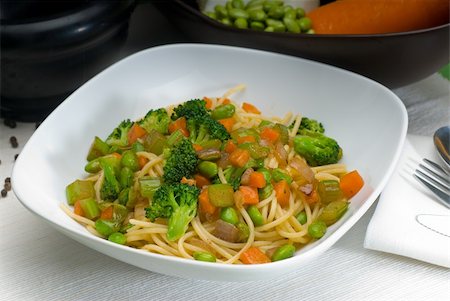 simsearch:400-06079651,k - italian spaghetti pasta with fresh homemade vegetable sauce Stock Photo - Budget Royalty-Free & Subscription, Code: 400-05254341