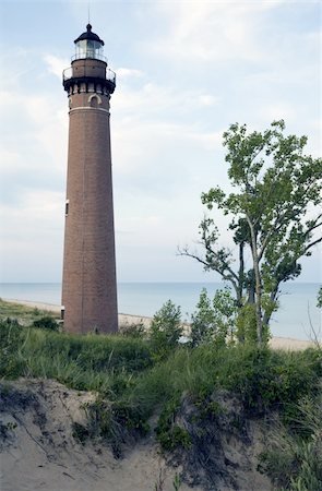 Little Sable Point Ligthhouse in Michigan - AD 1874. Stock Photo - Budget Royalty-Free & Subscription, Code: 400-05256118