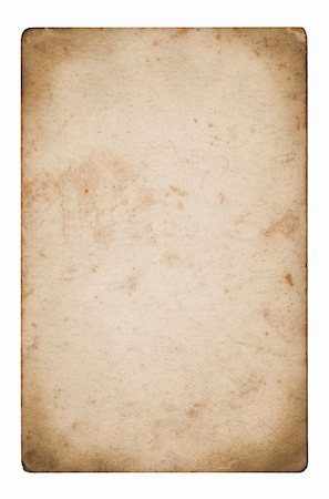 An isolated old grunge paper on a white background Stock Photo - Budget Royalty-Free & Subscription, Code: 400-05256153