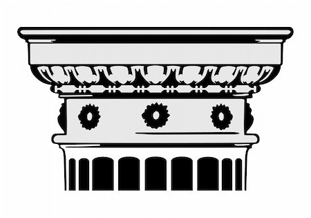 romans patterns - Vector illustration of a Greek Ionic Column Stock Photo - Budget Royalty-Free & Subscription, Code: 400-05257975