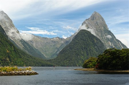 Landscapes of New Zealand - Milford Sound Stock Photo - Budget Royalty-Free & Subscription, Code: 400-05259794