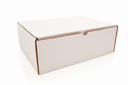 Blank White Carboard Box Isolated on a White Background. Stock Photo - Budget Royalty-Free & Subscription, Code: 400-05251629