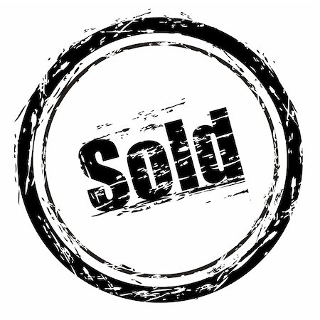 sold sign - Abstract black grunge stamp named "sold". Stock Photo - Budget Royalty-Free & Subscription, Code: 400-05251728