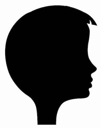 simsearch:400-05253726,k - vector silhouette of the head of the girl Foto de stock - Super Valor sin royalties y Suscripción, Código: 400-05253459