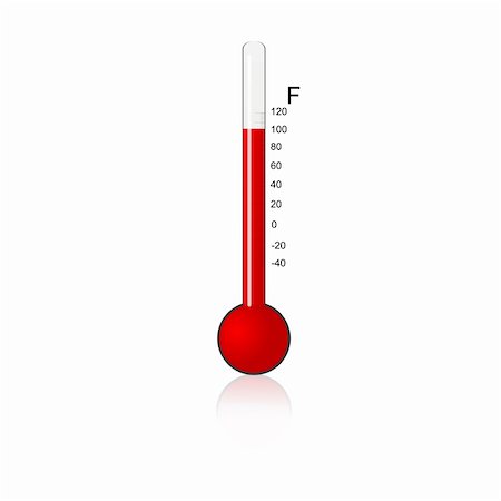 illustration of vector thermometer on isolated background Stock Photo - Budget Royalty-Free & Subscription, Code: 400-05253634