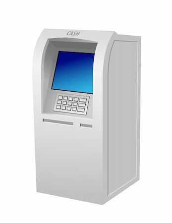 simsearch:400-05670021,k - Illustration of the automatic teller machine Stock Photo - Budget Royalty-Free & Subscription, Code: 400-05253822