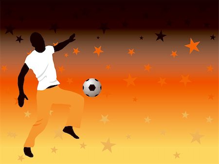 flag german ball - vector illustration eps10 of a male silhouette with football on a German flag background Stock Photo - Budget Royalty-Free & Subscription, Code: 400-05264729