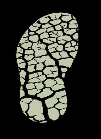 simsearch:400-05253726,k - vector silhouette of the human trace on dry land Foto de stock - Super Valor sin royalties y Suscripción, Código: 400-05266039